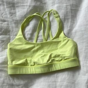 Lululemon lime green cross back bra